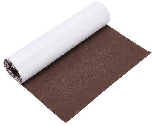 IVEOPPE Filz Selbstklebend Filzmatte, Dunkelbraun, 40x220cm, 2mm Dick | Filz Stoff Selbstklebend, für Schachtel-Liner Untersetzer Schubladenmatte Auto Bilderrahmen Stuhlbein Tischbeine