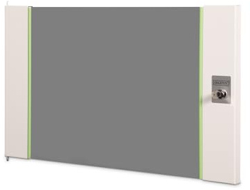 DIGITUS glass replacement door for Unique network cabinet – 7U – suitable for DN-19 07-U, DN-19 07U-6/6, DN-19 07-U-3 – with lock and key – safety glass – grey
