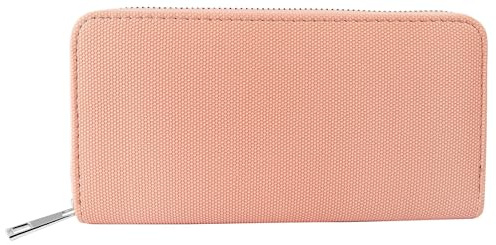 Cham Cham Geldbörse für Damen aus Kunstleder in Rosa, Geldbeutel mit Reißverschluss in 10 x 19 x 2,8 cm