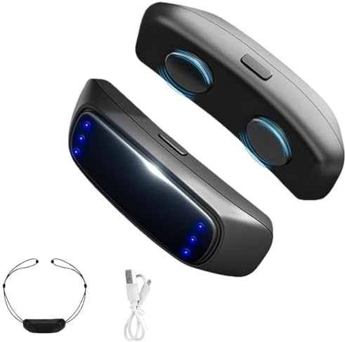 Snore Zero EMS Anti Schnarch Vorrichtung, Maskenfreie Schlafapnoe Gerät mit EMS-Technologie, 6 Intensitätsstufen, Wasserfest Tragbar Reisefreundlich, Für Sanften Schlaf & Verbesserte Schlafqualität