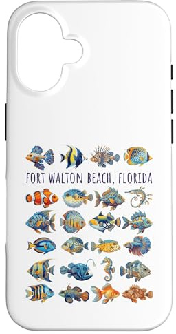 Hülle für iPhone 16 Fort Walton Beach Florida Buntes Fisch-Design
