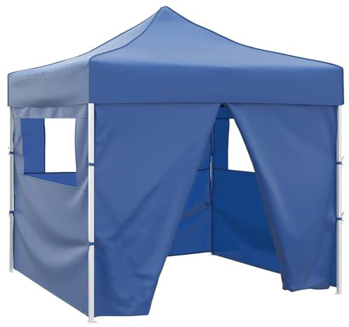 vidaXL Party-Zelt Blau 291 x 291 x 315 cm Oxford-Stoff, Garten und Terrasse, modernes Party-Zelt, schnell aufzustellen, tragbarer Sonnenschutz für Outdoor-Events