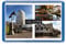 Leicester End - Postcard-Style Design - 7cm x 4.5cm - Novelty Tourism Fridge Magnet.