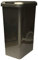 45 Litre Touch Top Kitchen Bin Rubbish Paper Waste Can Dustbin Rectangle Plastic (Silver)