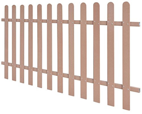 Festnight Staccionata Steccato Panelli di Recinzione da Giardino in WPC