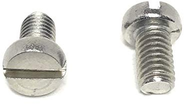M6-1.00 x 10 Stainless Steel Slotted Cheese Head Machine Screw DIN84 A2 M6x10 (25 Pieces)
