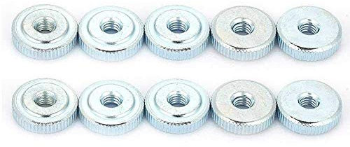 Dadi a testa piatta con dado Gb807 con manico a testa zigrinata in acciaio al carbonio placcato zinco zigrinato 1/2/5 / 10pcs(M5(10pcs))