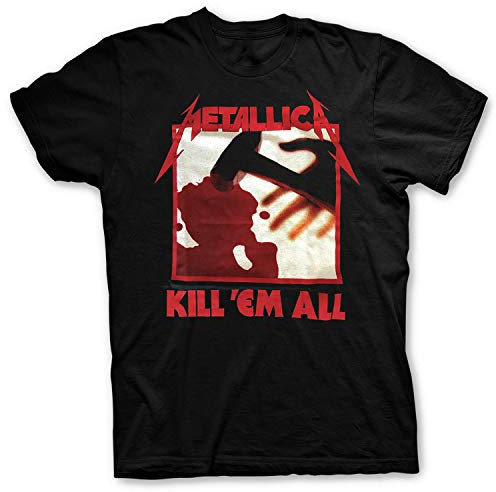 Metallica Officially Licensed - Kill 'em All Album Tracks T-Shirt Trikot T Shirt Vorder- und Rückseitendruck (X-Large)