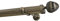 Sento 25/16mm Metall Gardinenstange Vorhangstange 2-läufig Messing Antik Classic 240 cm (4 Stangen 120cm) DONATA