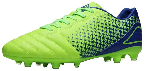 DREAM PAIRS Herren Fußballschuhe Professionelle Trainingsschuhe Stollen Spikes Cleats Outdoor Sport Football Schuhe,Size 44.5,Neon/Grün/Königlich,SUPERFLIGHT-1