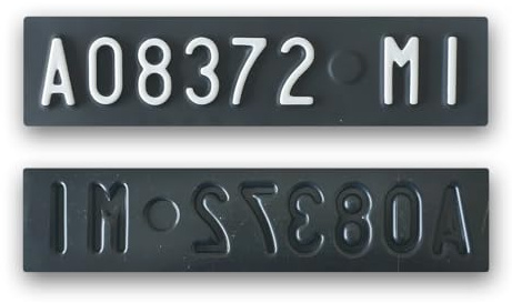 1 Paar Kfz-Kennzeichen aus Kunststoff von 1963 bis 1975 Antichizzata