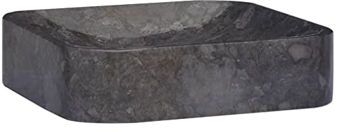 vidaXL Lavabo Lavamanos Inodoro Aseo Cuarto de Baño Cuenca Fregadero Hogar Casa Muebles Mobiliario Decoración Elegante Mármol Negro 40x40x10 cm
