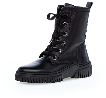 Gabor Damen Schnürstiefeletten, Frauen Schnürboots,Wechselfußbett,Best Fitting,uebergangsstiefel,schnürboots,women's,woman,schwarz,39 EU / 6 UK