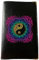 Syl'la Protection Porte Carte Grise papiers Voiture permis Noir en Cuir pour Femme (Mandala Ying Yang)