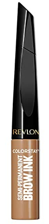 Revlon ColorStay 5-in-1 Semi-Permanent Brow Ink with Spoolie Brush, Waterproof, Transfer-Proof, Eyebrow Makeup, Easy to Remove, 350 Blonde Ink, 0.09 fl oz