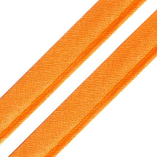 5m Paspelband Stoffband Nähkante Paspelschnur zum Nähen 10mm breit Farbwahl, Größe:10mm, Farbe:hellorange