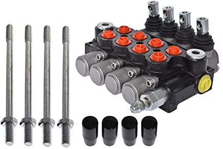 ALL-CARB Hydraulic Valve 4 Spool Hydraulic Directional Control Valve Double Acting Control Valve 11GPM 3625PSI SAE Ports