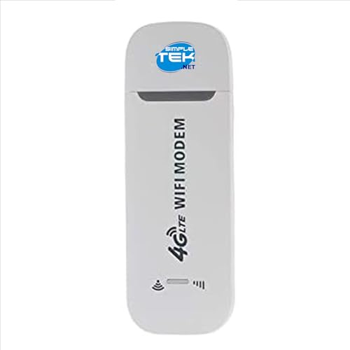 SIMPLETEK - Modem Router USB LTE 4G/3G mit WiFi Hotspot Funktion | Wireless Internet Key für PC, Notebook, Desktop und Server