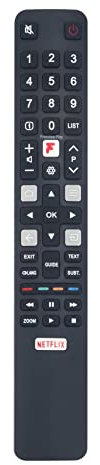 AULCMEET RC802N YUI5 Mando a Distancia de Repuesto Compatible con TCL Thomson 4K OLED TV 06-IRPT45-LRC802NP 55DP648 65DP648 65EP648 43EP648 43DP648 50DP648 50EP648 55EP648