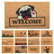 Fußmatte Kokosfaser Hund Welcome - 70x40cm - Willkommens Fussmatte mit Antirutsch PVC & Kokos Oberfläche - für Hauseingänge, Flure, Außentüren, Wohnaccessoires -Schlichtes Originaldesign