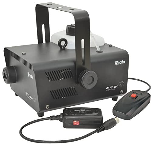 QTX | Máquina de niebla QTFX-900 con calefacción de alto rendimiento, controles remotos con cable e inalámbricos | 900W