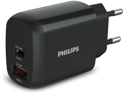 PHILIPS DLP4326CB USB-A & USB-C 20W PD Ladeadapter