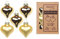 Christbaumschmuck Herzen Glas 4cm x 8 Stück in Kartonbox Weihnachtskugeln Set (Inkagold)