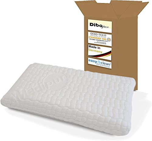 Alanpur Intensiv Hybrid Kopfkissen 70 x 33,5 x 10 cm Orthopädisches Nackenstützkissen mit Medipur® Bezug Memory-Foam Kissen