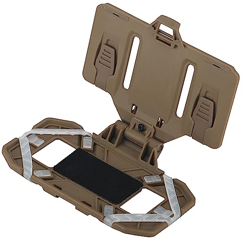 EralcNa Tactical Gear Plate Carrier Vest Accessories Phone Chest Mount Holder for Screen Size 4.7-6.7,Tan