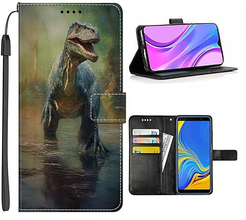 Xioolia Wallet Case for iPhone 11 Pro Max with Dinosaur-aa80 Soft TPU Leather Holder Flip Kickstand Shockproof Card Slots Protection Case Multicolor