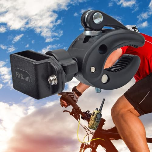 HYS Support pour talkie-walkie de moto, support de radio bidirectionnel pour vélo, scooter, pince radio portable pour Motorola Talkabout Cobra Midland Icom avec clip radio bidirectionnelle
