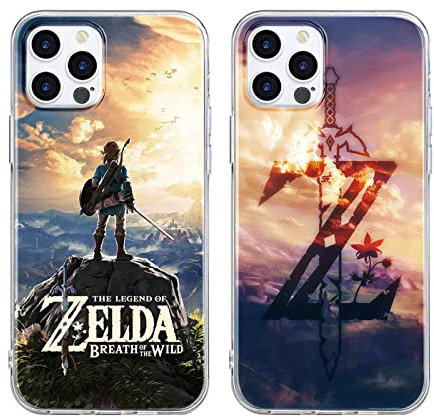 nurkorki [2 Stück] Handyhülle für Samsung Galaxy S22 Ultra 5G 6,8 Hülle, Transparent Weich Silikon Schutzhülle mit The Legend of Zelda Breath of The Wild Muster Premium TPU Case für Galaxy S22 Ultra