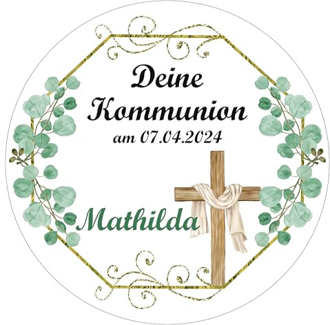 Tortenaufleger Muffin Topper Kommunion, Konfirmation (Fondantpapier, Dekorpapier Plus oder Oblate)