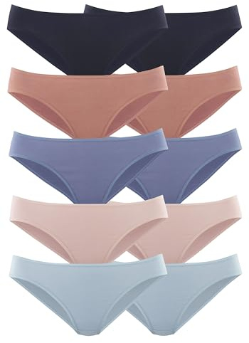 PETITE FLEUR Damen Bikinislip | aus elastischer Baumwolle für perfekten Sitz, Vorteilspack