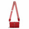 ITALYSHOP24 OBC Damen Tasche Brusttasche Umhängetasche Geldbörse Schultertasche Brieftasche Smartphone Geldtasche Cross Over Body Bag Abendtasche Handytasche Rot V1