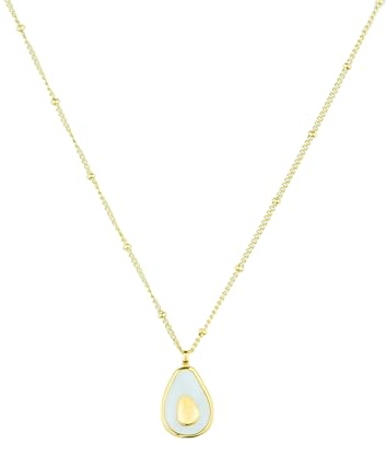 Vivantia Avocado-Halskette | originelle Halskette aus Edelstahl 316, vergoldet mit 18 Karat, Geschenk zum Geburtstag, Muttertag, Jahrestag, zu besonderen Anlässen, nachhaltige und recycelbare
