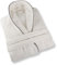 ELEVAVIDA Albornoz para hombre blanco-gris de algodón L - extra suave y cómodo - albornoz para sauna, bata blanca hombre - certificado Oeko-Tex