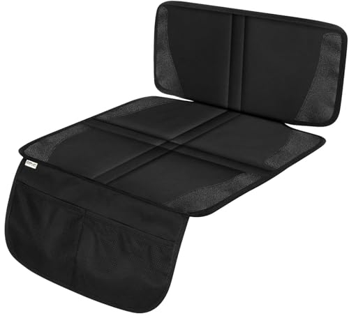 Ezilif Kindersitzunterlage Auto, ISOFIX Geeignet Sitzschoner Auto Kindersitz, Wasserdicht und rutschfest Autositzschoner Kindersitz Universalgröße, 600D Oxford kindersitz Unterlagen für Auto (1-Pack)