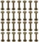 PATIKIL 25 Sets Chicago Screws, 20mm L Chicago Screw Slotted Binding Post Screw Bolts Rivets Brass Fasteners Connectors for Leather Belt Scrapbook Photo Albums, Bronze