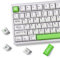 mintcaps Keycaps - 148 Keys White Green Custom Keycap Cherry Profile Double Shot PBT Keycap Set Suitable for 65% 70% 75% 100% Cherry Gateron Mx Switches Mechanical Keyboard