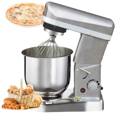 XCSCUK Stand Mixer, Commercial Food Mixer with Stainless Steel Mixing Bowl/Whisk/Dough Hook, for Restaurants, Kitchens (10L)