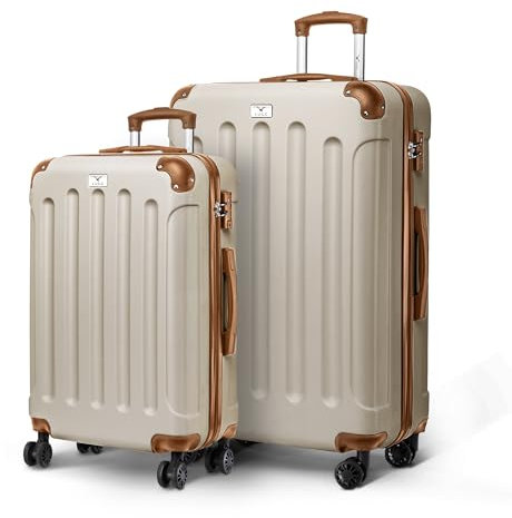 Skywander - 2-Piece Travel Suitcase Set - Hard Shell Luggage 67x44.5x24.5cm & 55x35x20cm - 20 & 24 Lightweight Spinner with TSA Lock, Durable Carry-on, Smooth 360° Wheels, Airline Approved