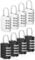 Xespis 8 Pièces Cadenas Code, Cadenas 4 Chiffres, Cadenas Code Exterieur Résistant aux Intempéries, Cadenas Casier Alliage de Zinc, pour Abri de Jardin, Gym, Garage, École