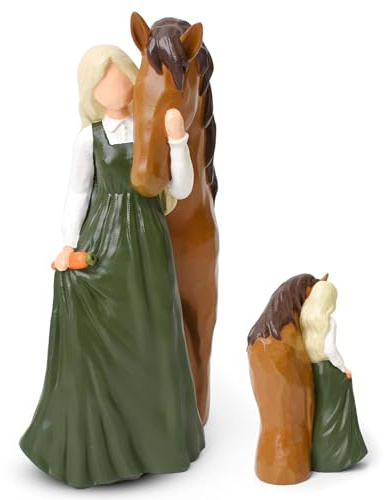 Eremaoy Pferde Geschenke für Erwachsene, Schutzengel Figuren