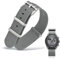 OLLREAR Moonswatch Swatch Armband Nylon Uhrenarmband 20 mm Nato Strap Lang Omega Swatch Moonwatch Uhr Ersatz Uhrenarmbänder für Herren Damen mit Silber Schnalle (20mm, Grau)