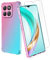 Wanglaism Handyhülle für Honor X6B Hülle + 1 gehärtetes Glas Displayschutzfolie, Farbverlauf Anti-Schock Handyhülle -Rosa/Grün