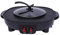 2 In 1 Hotpot und Grill - 2000W Elektrischer Griller Heisser Topf, Antihaft-Rauchloser Grillofen, Shabu Shabu Heisser Topf mit Grill, Kochplatte Indoor Korean BBQ Thai Barbecue Fondue für 5-6 Personen