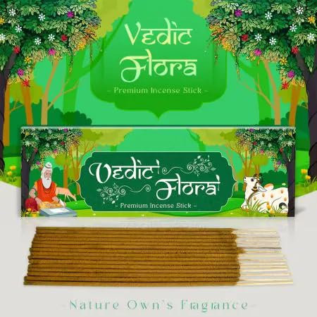 Vedic Flora - Varillas de incienso con aroma puro de oración Agarbatti de alta calidad (500 gramos)