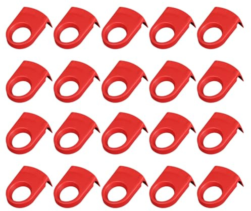 Gosera Beer Snaps, Cocktail Bottle Clips, Bottle Holder Plastic Drinking Clips, Stemware for Birthday Wedding Parties Red