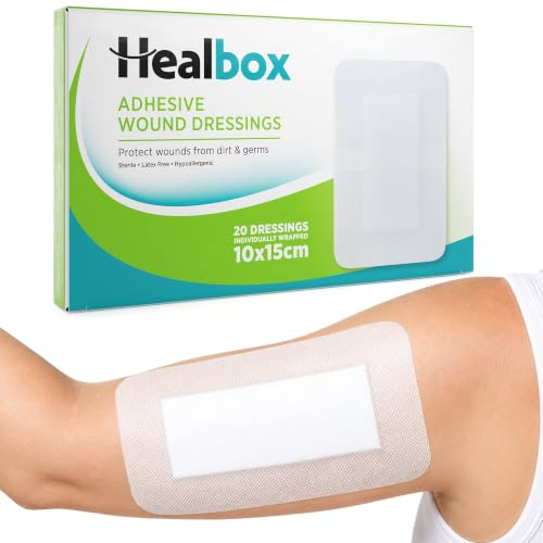 Healbox Steriler Wundverband 10 cm x 15 cm – Packung mit 20 Stück